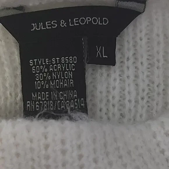 Jules & Leopold mohair sleeveless knit ladies sweater creme Size XL chic office - Picture 4 of 7